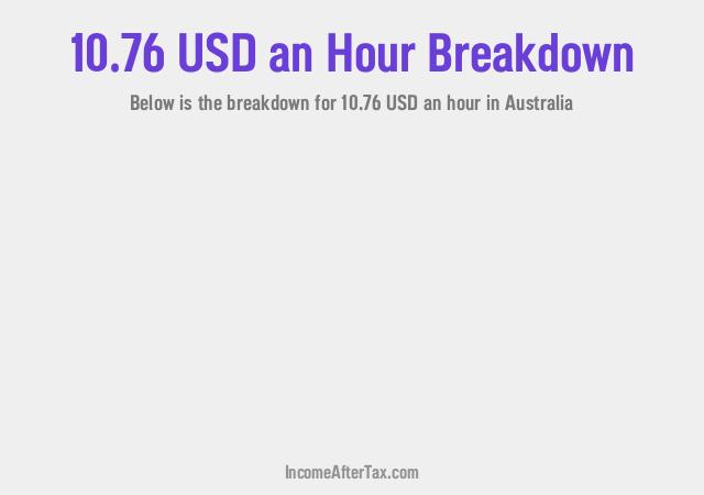 How much is $10.76 an Hour After Tax in Australia?