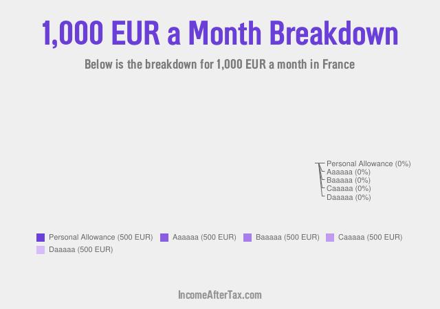 How much is €1,000 a Month After Tax in France?