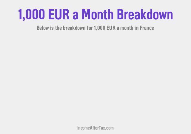 How much is €1,000 a Month After Tax in France?