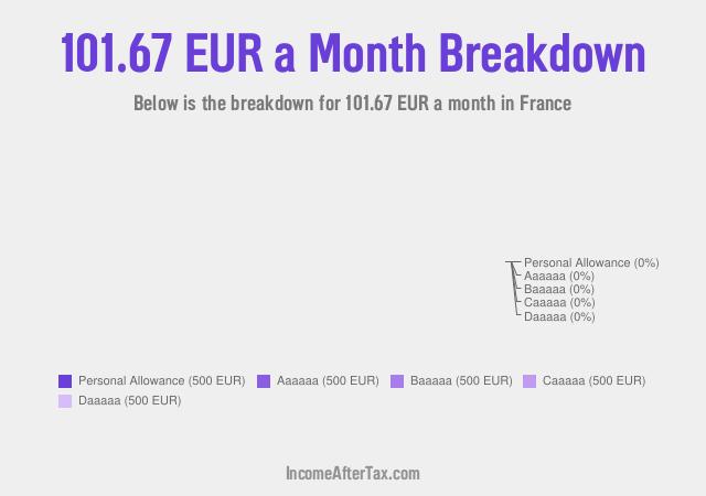 How much is €101.67 a Month After Tax in France?