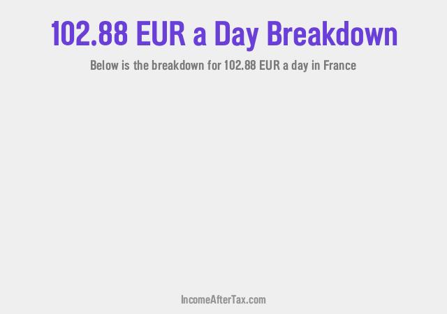 How much is €102.88 a Day After Tax in France?