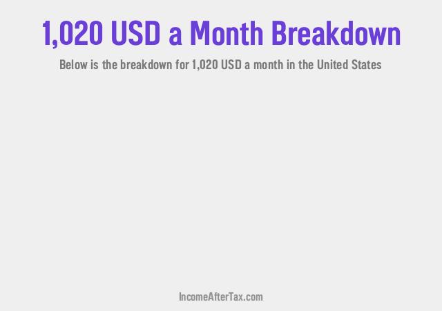 $1,020 a Month After Tax in the United States Breakdown