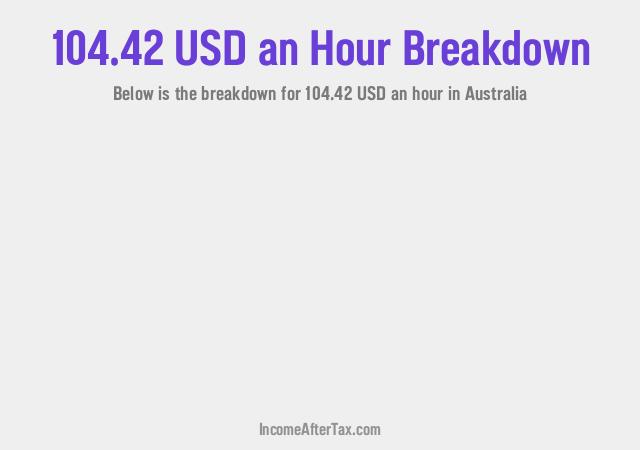 How much is $104.42 an Hour After Tax in Australia?