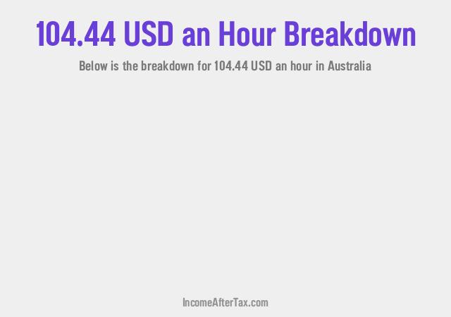 How much is $104.44 an Hour After Tax in Australia?