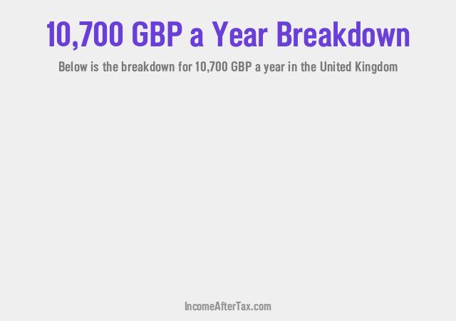 £10,700 a Year After Tax in the United Kingdom Breakdown