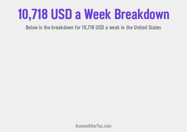 How much is $10,718 a Week After Tax in the United States?