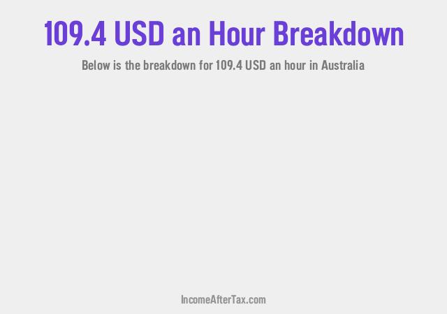 How much is $109.4 an Hour After Tax in Australia?