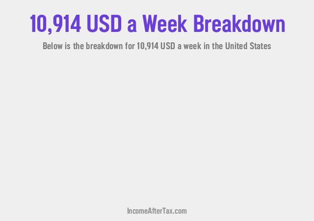 How much is $10,914 a Week After Tax in the United States?