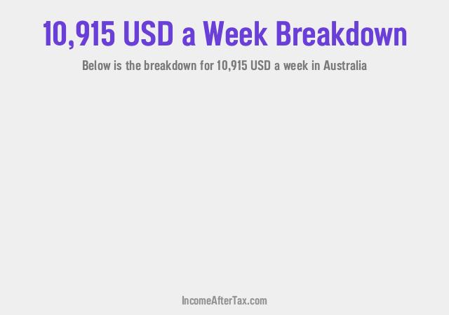 How much is $10,915 a Week After Tax in Australia?