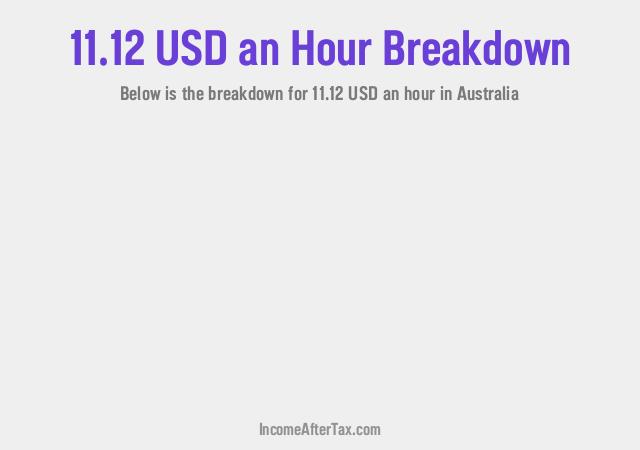 How much is $11.12 an Hour After Tax in Australia?