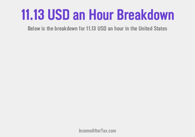 How much is $11.13 an Hour After Tax in the United States?
