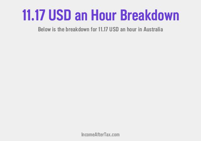 How much is $11.17 an Hour After Tax in Australia?