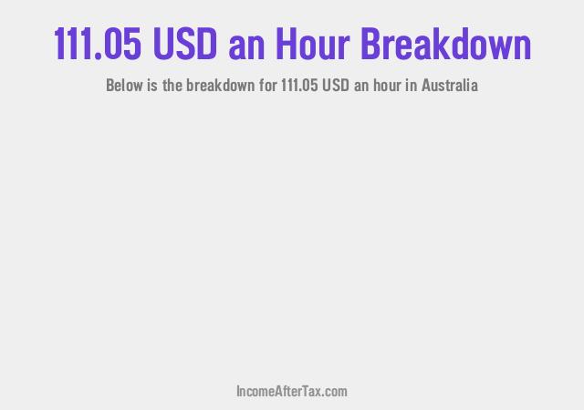 How much is $111.05 an Hour After Tax in Australia?