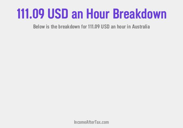 How much is $111.09 an Hour After Tax in Australia?