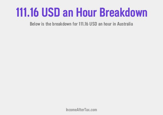 How much is $111.16 an Hour After Tax in Australia?