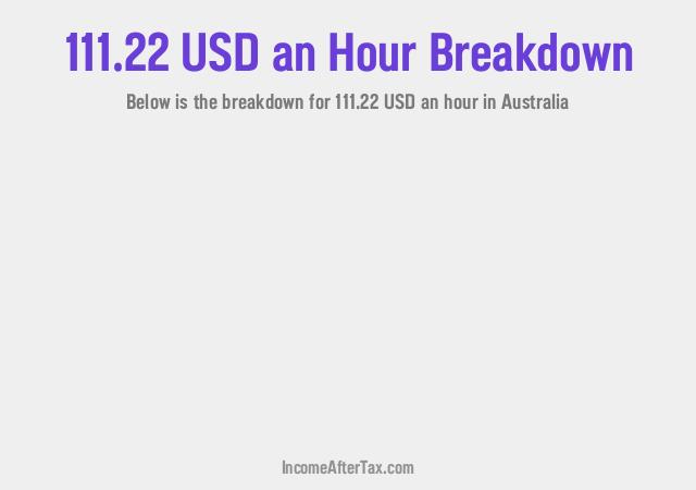 How much is $111.22 an Hour After Tax in Australia?