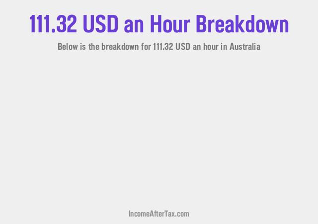 How much is $111.32 an Hour After Tax in Australia?