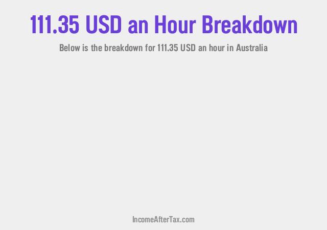 How much is $111.35 an Hour After Tax in Australia?