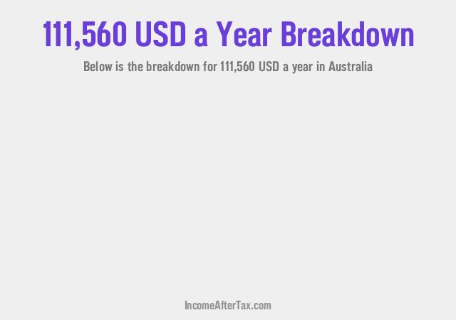 How much is $111,560 a Year After Tax in Australia?