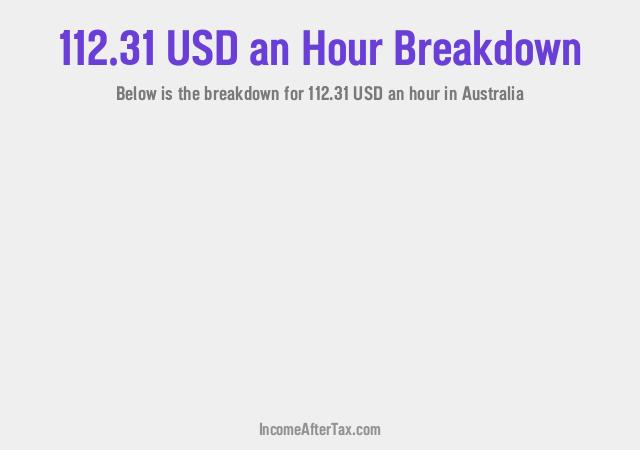 How much is $112.31 an Hour After Tax in Australia?
