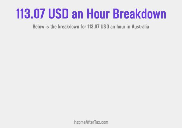 How much is $113.07 an Hour After Tax in Australia?