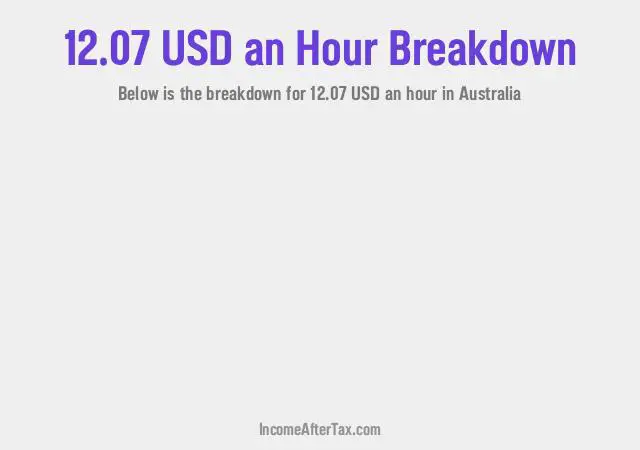 How much is $12.07 an Hour After Tax in Australia?
