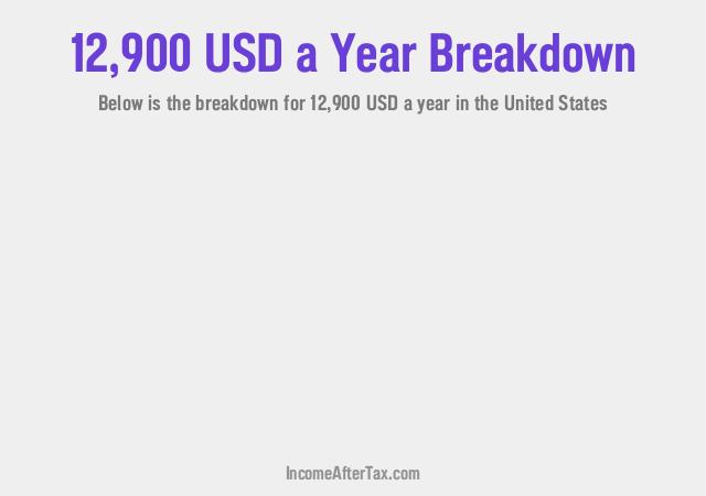 $12,900 a Year After Tax in the United States Breakdown