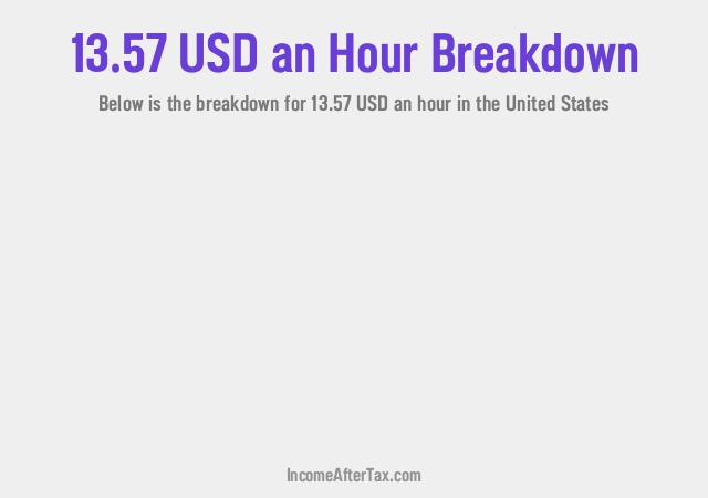 How much is $13.57 an Hour After Tax in the United States?