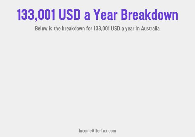 How much is $133,001 a Year After Tax in Australia?