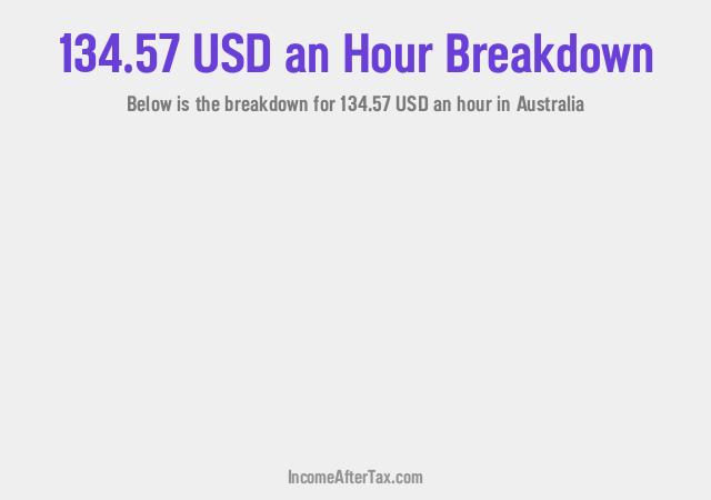 How much is $134.57 an Hour After Tax in Australia?