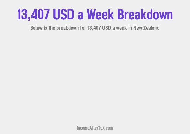 How much is $13,407 a Week After Tax in New Zealand?