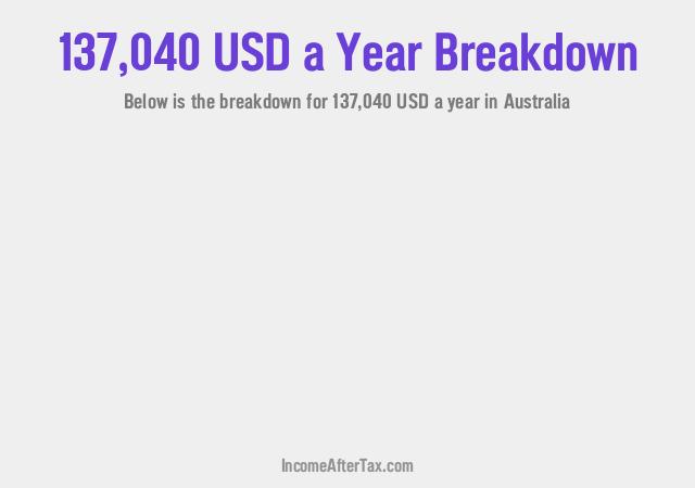 How much is $137,040 a Year After Tax in Australia?