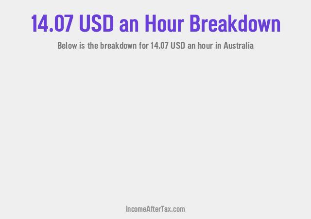 How much is $14.07 an Hour After Tax in Australia?