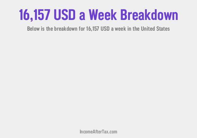 How much is $16,157 a Week After Tax in the United States?