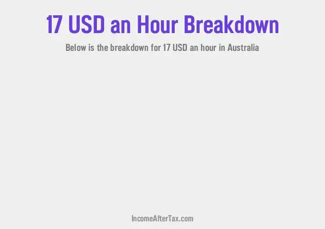 How much is $17 an Hour After Tax in Australia?