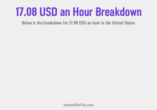 How much is $17.08 an Hour After Tax in the United States?
