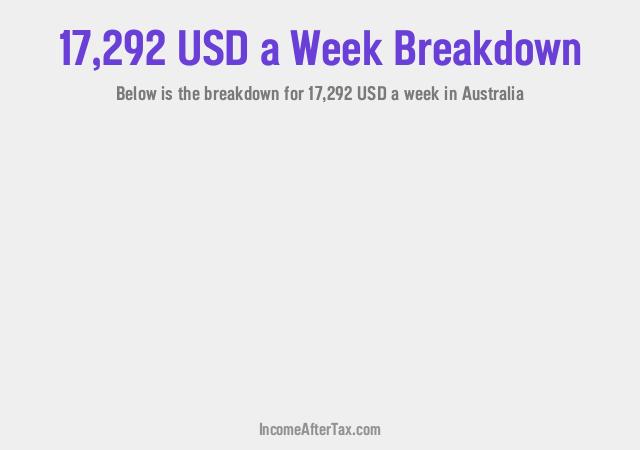 How much is $17,292 a Week After Tax in Australia?