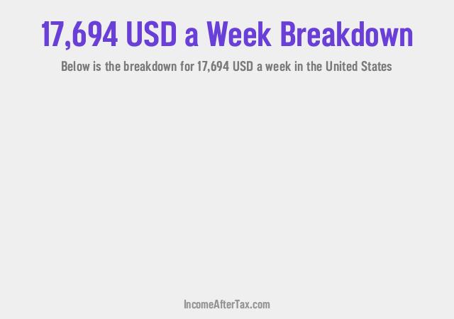 How much is $17,694 a Week After Tax in the United States?