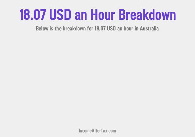 How much is $18.07 an Hour After Tax in Australia?