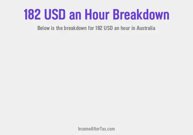 How much is $182 an Hour After Tax in Australia?