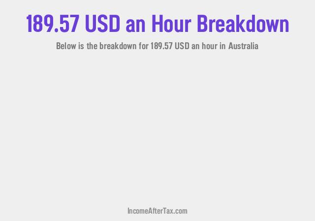 How much is $189.57 an Hour After Tax in Australia?