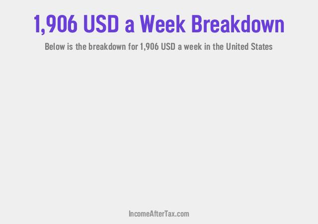 How much is $1,906 a Week After Tax in the United States?