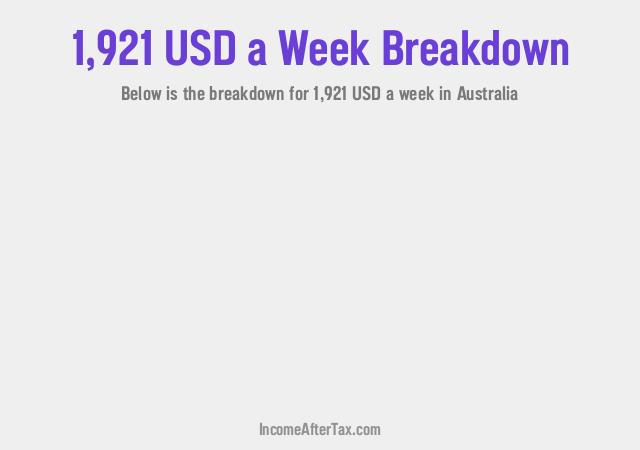 How much is $1,921 a Week After Tax in Australia?