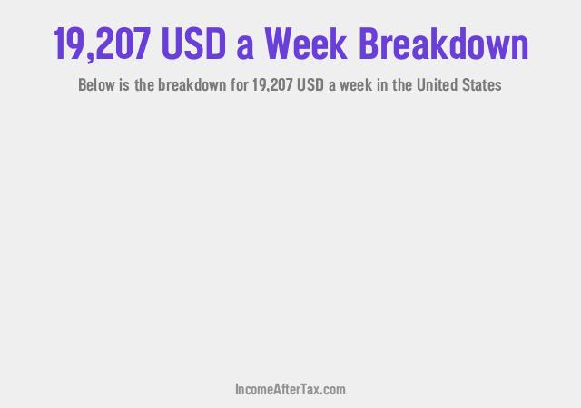 How much is $19,207 a Week After Tax in the United States?