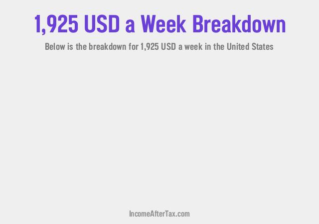 How much is $1,925 a Week After Tax in the United States?