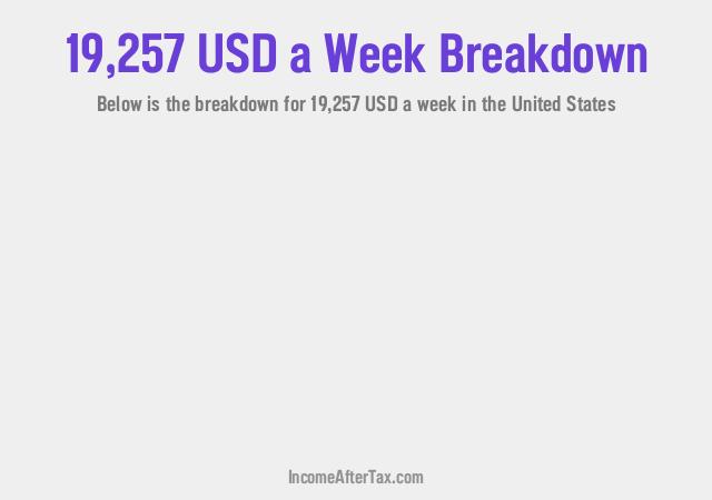 How much is $19,257 a Week After Tax in the United States?