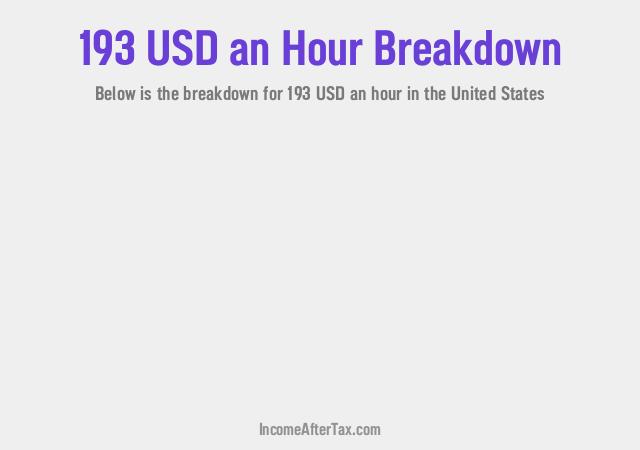 How much is $193 an Hour After Tax in the United States?