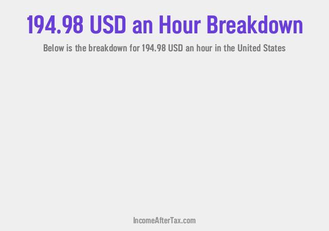 How much is $194.98 an Hour After Tax in the United States?