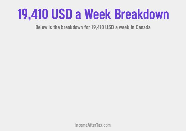 How much is $19,410 a Week After Tax in Canada?