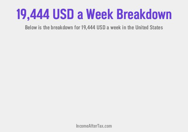 How much is $19,444 a Week After Tax in the United States?